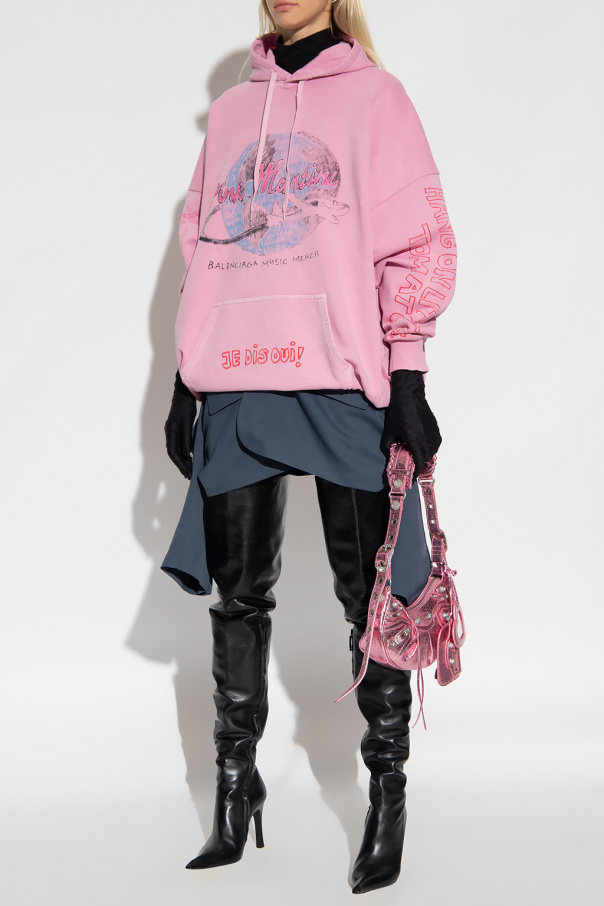 Pink Oversize hoodie Balenciaga - Great school polo shirts in slim